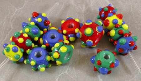 Lampworked Beads - Primary Colors Set